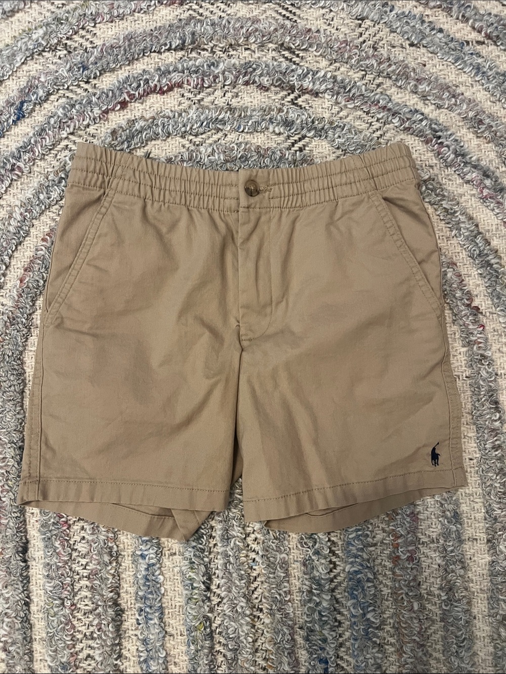 Polo by Ralph Lauren Khaki Elastic-Waist Flat Front Kids’sShorts